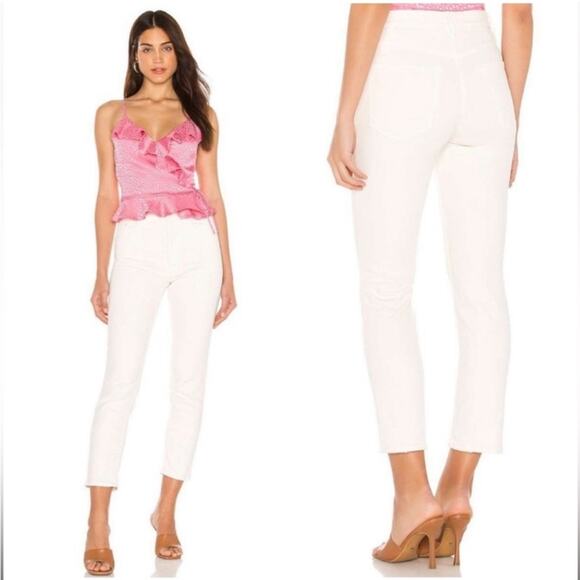 Mother The Tomcat Ankle Straight Leg Jeans in Cream Puffs 29 - Picture 1 of 11